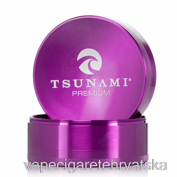 Vape Hrvatska Tsunami 3.9inch 4-dijelni Sunken Top Grinder Purple (100mm)